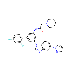 O=C(CN1CCCCC1)Nc1cc(-c2ccc(F)cc2F)cc(-n2cnc3cc(-n4cccn4)ccc32)c1 ZINC001772652165