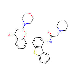 O=C(CN1CCCCC1)Nc1ccc(-c2cccc3c(=O)cc(N4CCOCC4)oc23)c2sc3ccccc3c12 ZINC000101696577