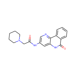 O=C(CN1CCCCC1)Nc1cnc2c(c1)[nH]c(=O)c1ccccc12 ZINC000013524033