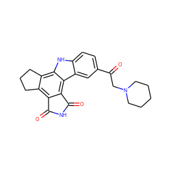 O=C(CN1CCCCC1)c1ccc2[nH]c3c4c(c5c(c3c2c1)C(=O)NC5=O)CCC4 ZINC000034294548