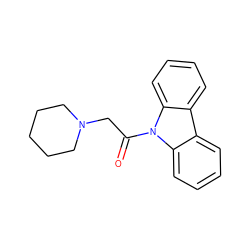 O=C(CN1CCCCC1)n1c2ccccc2c2ccccc21 ZINC000054097167