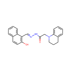 O=C(CN1CCCc2ccccc21)N/N=C/c1c(O)ccc2ccccc12 ZINC000002348880