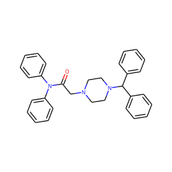 O=C(CN1CCN(C(c2ccccc2)c2ccccc2)CC1)N(c1ccccc1)c1ccccc1 ZINC000035622996