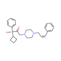 O=C(CN1CCN(C/C=C\c2ccccc2)CC1)[C@](O)(c1ccccc1)C1CCC1 ZINC000027707870