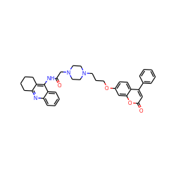 O=C(CN1CCN(CCCOc2ccc3c(-c4ccccc4)cc(=O)oc3c2)CC1)Nc1c2c(nc3ccccc13)CCCC2 ZINC000096271827