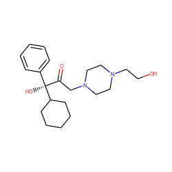 O=C(CN1CCN(CCO)CC1)[C@](O)(c1ccccc1)C1CCCCC1 ZINC000022940453