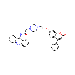 O=C(CN1CCN(CCOc2ccc3c(-c4ccccc4)cc(=O)oc3c2)CC1)Nc1c2c(nc3ccccc13)CCCC2 ZINC000096271832