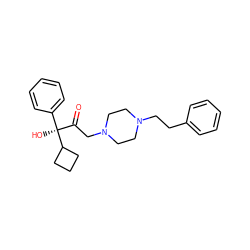 O=C(CN1CCN(CCc2ccccc2)CC1)[C@](O)(c1ccccc1)C1CCC1 ZINC000022940444