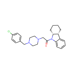 O=C(CN1CCN(Cc2ccc(Cl)cc2)CC1)N1c2ccccc2[C@H]2CCCC[C@H]21 ZINC000022941315