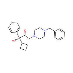 O=C(CN1CCN(Cc2ccccc2)CC1)[C@](O)(c1ccccc1)C1CCC1 ZINC000019361022