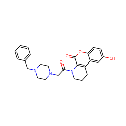 O=C(CN1CCN(Cc2ccccc2)CC1)N1CCCc2c1c(=O)oc1ccc(O)cc21 ZINC000020035115