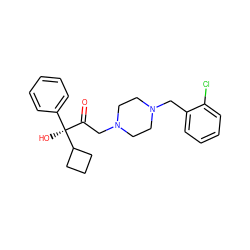 O=C(CN1CCN(Cc2ccccc2Cl)CC1)[C@](O)(c1ccccc1)C1CCC1 ZINC000022940356