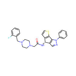 O=C(CN1CCN(Cc2ccccc2F)CC1)N[C@@H]1c2ccsc2-c2c1cnn2-c1ccccc1 ZINC000103300422