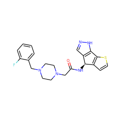 O=C(CN1CCN(Cc2ccccc2F)CC1)N[C@H]1c2cn[nH]c2-c2sccc21 ZINC000103300409