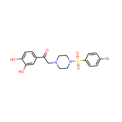 O=C(CN1CCN(S(=O)(=O)c2ccc(Br)cc2)CC1)c1ccc(O)c(O)c1 ZINC000015942294