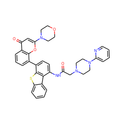 O=C(CN1CCN(c2ccccn2)CC1)Nc1ccc(-c2cccc3c(=O)cc(N4CCOCC4)oc23)c2sc3ccccc3c12 ZINC000101696449