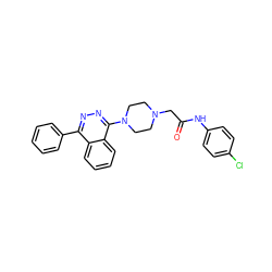 O=C(CN1CCN(c2nnc(-c3ccccc3)c3ccccc23)CC1)Nc1ccc(Cl)cc1 ZINC000653759947