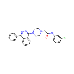 O=C(CN1CCN(c2nnc(-c3ccccc3)c3ccccc23)CC1)Nc1cccc(Cl)c1 ZINC000653759954