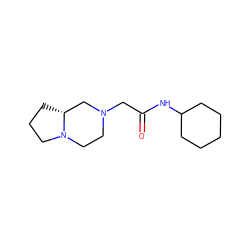 O=C(CN1CCN2CCC[C@@H]2C1)NC1CCCCC1 ZINC000023249643