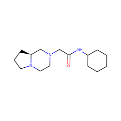 O=C(CN1CCN2CCC[C@H]2C1)NC1CCCCC1 ZINC000096271322