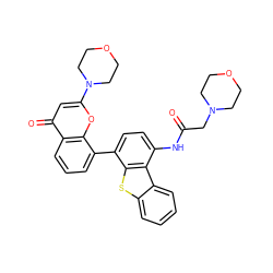 O=C(CN1CCOCC1)Nc1ccc(-c2cccc3c(=O)cc(N4CCOCC4)oc23)c2sc3ccccc3c12 ZINC000101696588