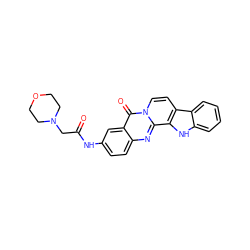 O=C(CN1CCOCC1)Nc1ccc2nc3c4[nH]c5ccccc5c4ccn3c(=O)c2c1 ZINC000096258335