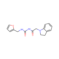 O=C(CN1CCc2ccccc21)NC(=O)NCc1ccco1 ZINC000002725832