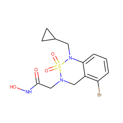 O=C(CN1Cc2c(Br)cccc2N(CC2CC2)S1(=O)=O)NO ZINC000013862890