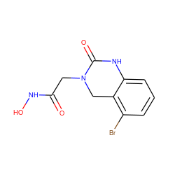 O=C(CN1Cc2c(Br)cccc2NC1=O)NO ZINC000013530594