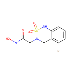 O=C(CN1Cc2c(Br)cccc2NS1(=O)=O)NO ZINC000013530603