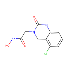 O=C(CN1Cc2c(Cl)cccc2NC1=O)NO ZINC000013530591