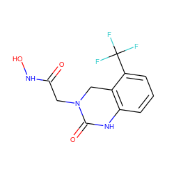 O=C(CN1Cc2c(cccc2C(F)(F)F)NC1=O)NO ZINC000013530597