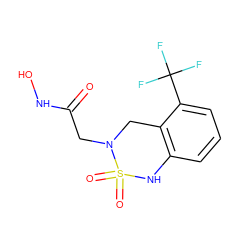 O=C(CN1Cc2c(cccc2C(F)(F)F)NS1(=O)=O)NO ZINC000013530600