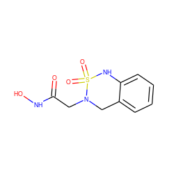 O=C(CN1Cc2ccccc2NS1(=O)=O)NO ZINC000013530612