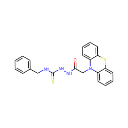 O=C(CN1c2ccccc2Sc2ccccc21)NNC(=S)NCc1ccccc1 ZINC000001033667