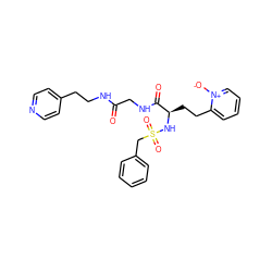 O=C(CNC(=O)[C@@H](CCc1cccc[n+]1[O-])NS(=O)(=O)Cc1ccccc1)NCCc1ccncc1 ZINC000028706095