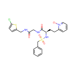 O=C(CNC(=O)[C@@H](CCc1cccc[n+]1[O-])NS(=O)(=O)Cc1ccccc1)NCc1ccc(Cl)s1 ZINC000028706115