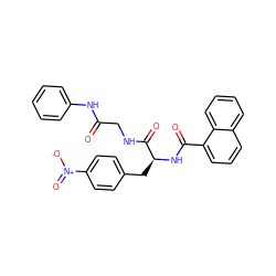 O=C(CNC(=O)[C@H](Cc1ccc([N+](=O)[O-])cc1)NC(=O)c1cccc2ccccc12)Nc1ccccc1 ZINC000001549271