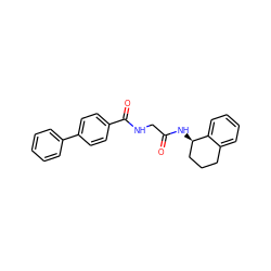 O=C(CNC(=O)c1ccc(-c2ccccc2)cc1)N[C@@H]1CCCc2ccccc21 ZINC000029687898