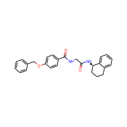 O=C(CNC(=O)c1ccc(OCc2ccccc2)cc1)N[C@@H]1CCCc2ccccc21 ZINC000149037988