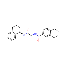 O=C(CNC(=O)c1ccc2c(c1)CCCC2)N[C@@H]1CCCc2ccccc21 ZINC000149171865