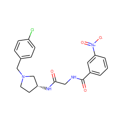 O=C(CNC(=O)c1cccc([N+](=O)[O-])c1)N[C@@H]1CCN(Cc2ccc(Cl)cc2)C1 ZINC000029126041