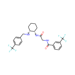 O=C(CNC(=O)c1cccc(C(F)(F)F)c1)N[C@H]1CCCC[C@H]1NCc1ccc(C(F)(F)F)cc1 ZINC000029151471