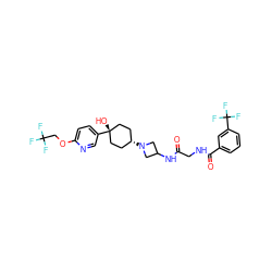 O=C(CNC(=O)c1cccc(C(F)(F)F)c1)NC1CN([C@H]2CC[C@@](O)(c3ccc(OCC(F)(F)F)nc3)CC2)C1 ZINC000254132909