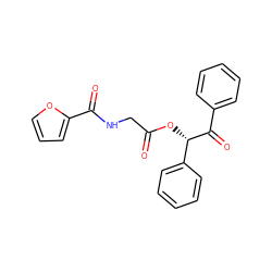 O=C(CNC(=O)c1ccco1)O[C@H](C(=O)c1ccccc1)c1ccccc1 ZINC000002306898