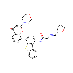 O=C(CNC[C@@H]1CCCO1)Nc1ccc(-c2cccc3c(=O)cc(N4CCOCC4)oc23)c2sc3ccccc3c12 ZINC000101696327