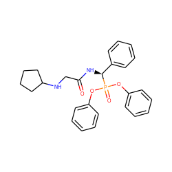 O=C(CNC1CCCC1)N[C@@H](c1ccccc1)P(=O)(Oc1ccccc1)Oc1ccccc1 ZINC000013529578