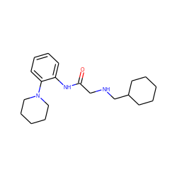 O=C(CNCC1CCCCC1)Nc1ccccc1N1CCCCC1 ZINC000004896581