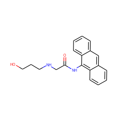 O=C(CNCCCO)Nc1c2ccccc2cc2ccccc12 ZINC000169329644