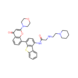 O=C(CNCCN1CCCCC1)Nc1ccc(-c2cccc3c(=O)cc(N4CCOCC4)oc23)c2sc3ccccc3c12 ZINC000101696483